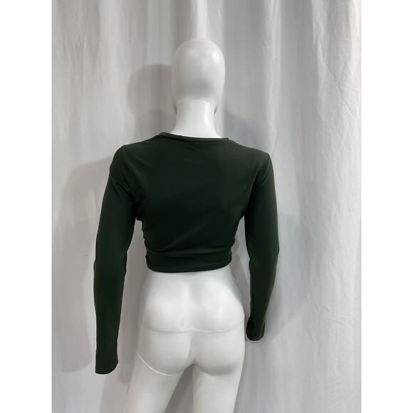 Susana Monaco 'Cross' Green Front Top Size M - Picture 3 of 5